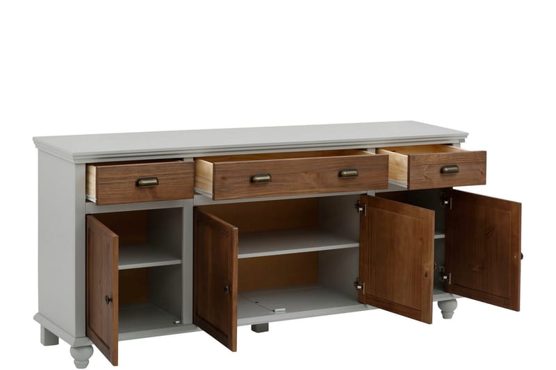 Skänk Aislinn 175x38 cm - Grå/Brun - Sideboard & skänk