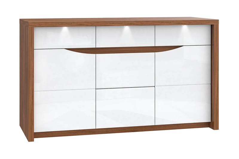 Skänk Ajanel 142x84 cm - Brun|Vit - Sideboard & skänk