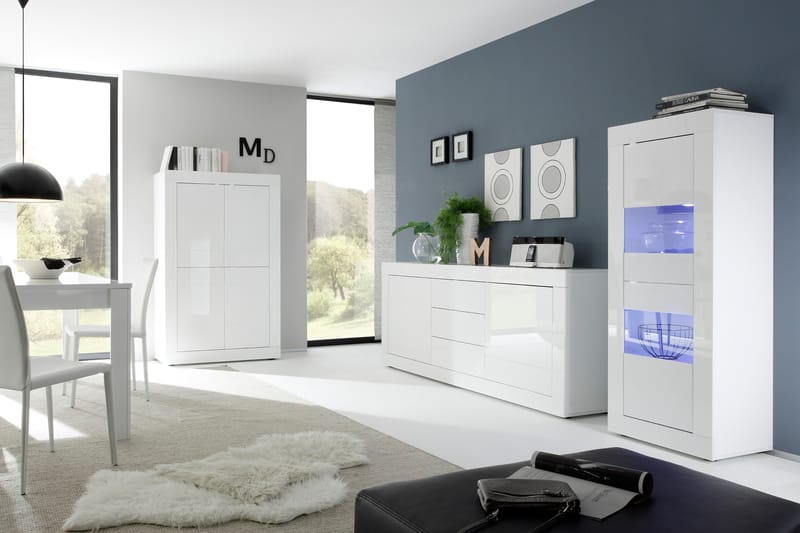 Skänk Astal 210 cm - Vit - Förvaring - Förvaringsmöbler - Sideboard & skänk