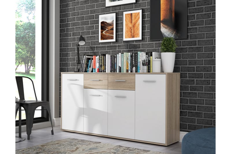 Skänk Barnitz 34x162 cm - Brun|Vit - Sideboard & skänk