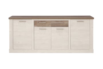 Skänk Breage 41x213 cm - Brun|Vit - Förvaring - Förvaringsmöbler - Sideboard & skänk