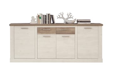 Skänk Breage 41x213 cm - Brun|Vit - Förvaring - Förvaringsmöbler - Sideboard & skänk