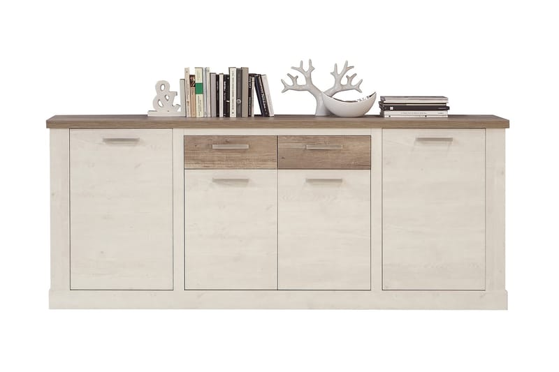 Skänk Breage 41x213 cm - Brun|Vit - Förvaring - Förvaringsmöbler - Sideboard & skänk