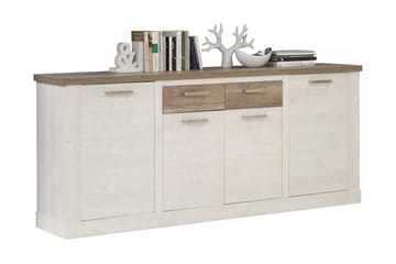 Skänk Breage 41x213 cm - Brun|Vit - Förvaring - Förvaringsmöbler - Sideboard & skänk