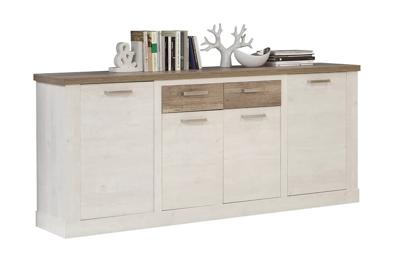 Skänk Breage 41x213 cm - Brun|Vit - Förvaring - Förvaringsmöbler - Sideboard & skänk