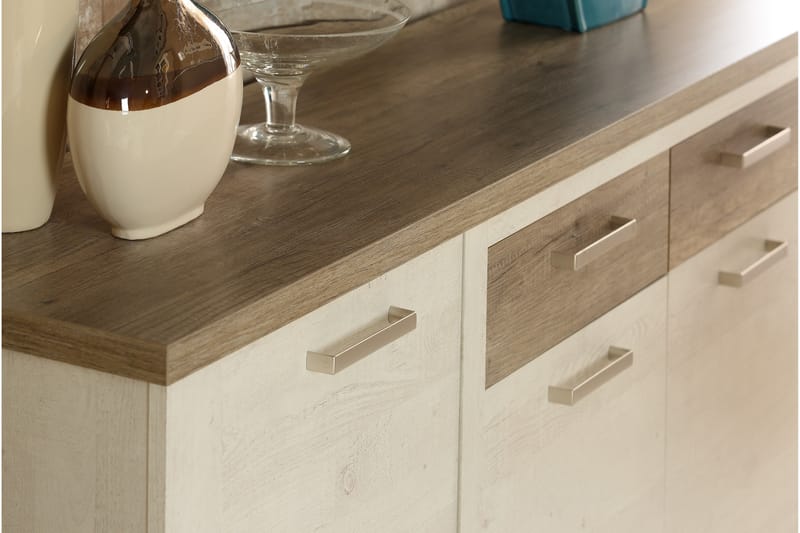 Skänk Breage 41x213 cm - Brun|Vit - Förvaring - Förvaringsmöbler - Sideboard & skänk