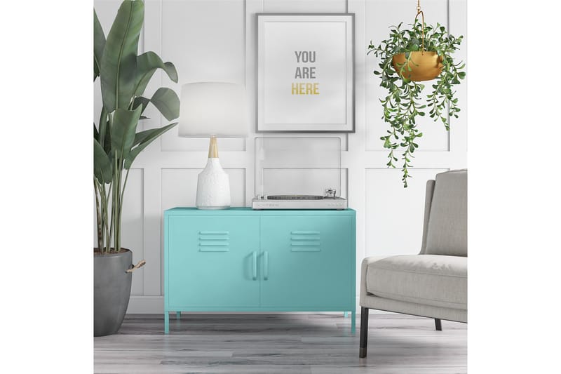 Skänk Cache 100x40 cm 2 Dörrar Mint - Novogratz - Förvaring - Förvaringsmöbler - Sideboard & skänk
