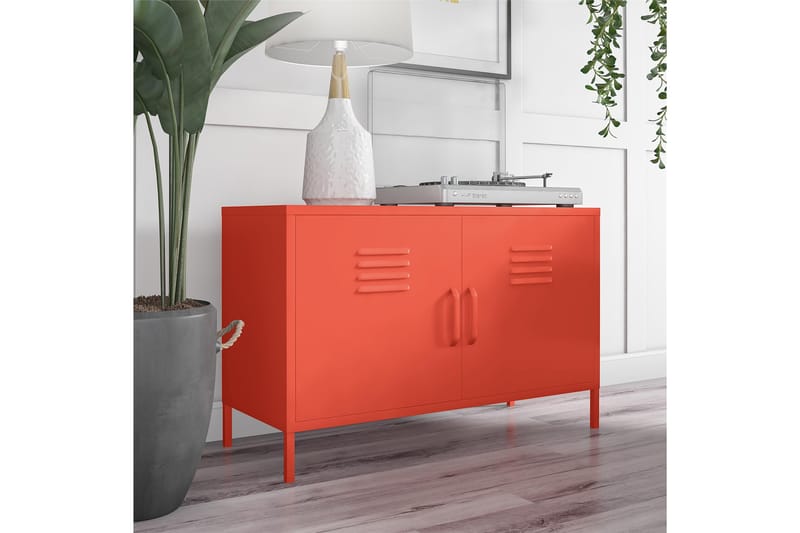 Skänk Cache 100x40 cm 2 Dörrar Orange - Novogratz - Förvaring - Förvaringsmöbler - Sideboard & skänk