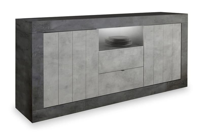 Skänk Calpino 184 cm - Grå - Sideboard & skänk
