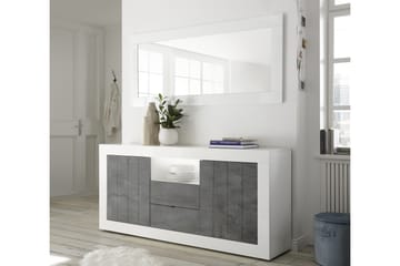 Skänk Calpino 184 cm - Gråmelerad|Vit - Förvaring - Förvaringsmöbler - Sideboard & skänk