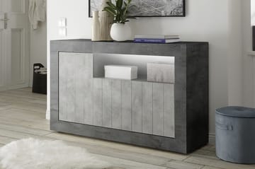 Skänk Calpino Medio 138 cm - Grå - Förvaring - Förvaringsmöbler - Sideboard & skänk