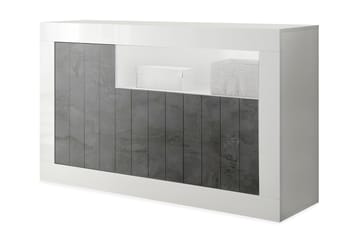Skänk Calpino Medio 138 cm - Vit|Gråmelerad - Förvaring - Förvaringsmöbler - Sideboard & skänk