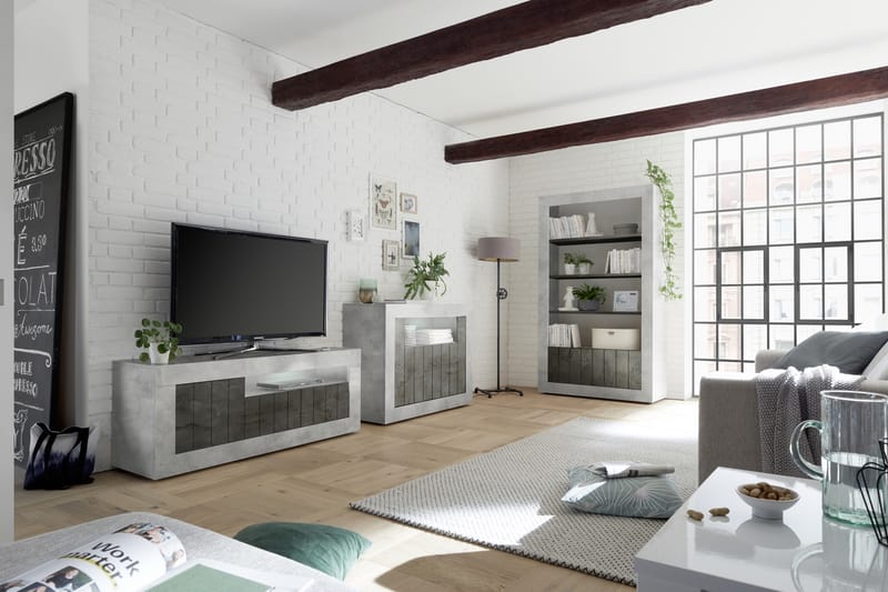 Skänk Calpino Piccolo 110 cm - Gråmelerad - Förvaring - Förvaringsmöbler - Sideboard & skänk