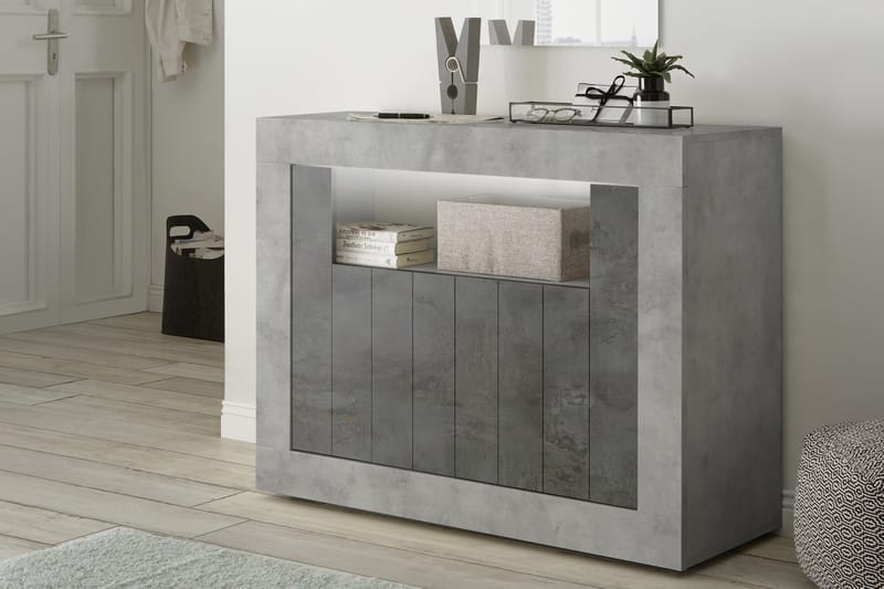 Skänk Calpino Piccolo 110 cm - Gråmelerad - Förvaring - Förvaringsmöbler - Sideboard & skänk