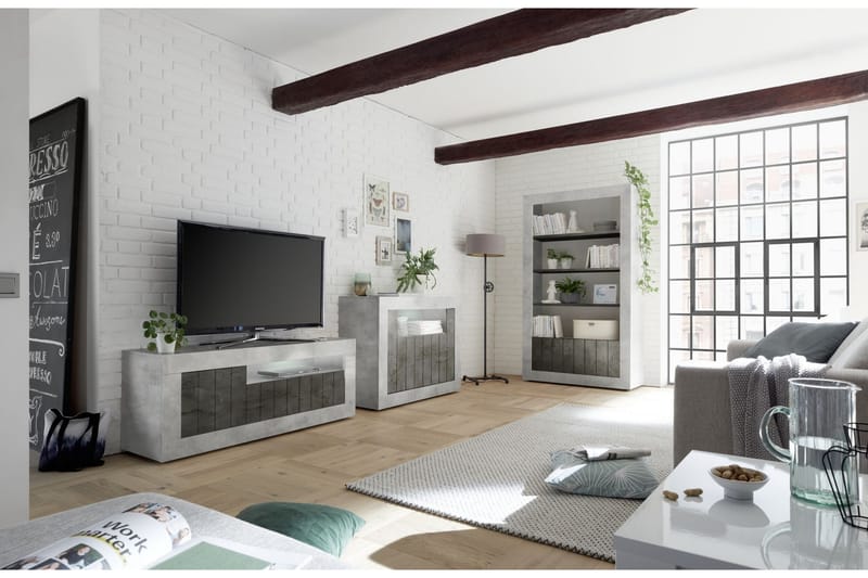 Skänk Calpino Piccolo 110 cm - Gråmelerad - Förvaring - Förvaringsmöbler - Sideboard & skänk