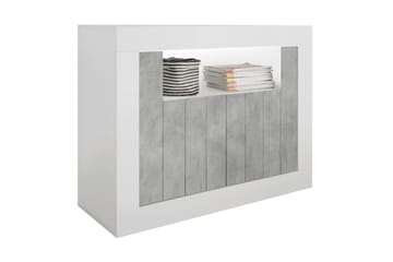 Skänk Calpino Piccolo 110 cm - Grå|Vit - Förvaring - Förvaringsmöbler - Sideboard & skänk