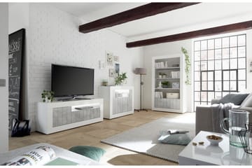 Skänk Calpino Piccolo 110 cm - Grå|Vit - Förvaring - Förvaringsmöbler - Sideboard & skänk