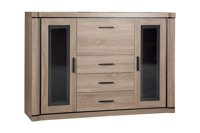 Skänk Dallas 157x43,5x111 cm - Beige/Grå - Sideboard & skänk