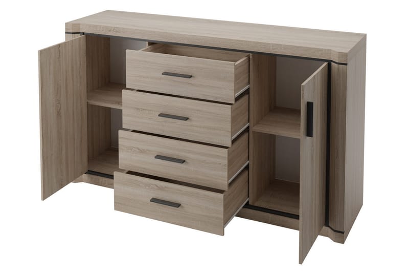 Skänk Dallas 157x43,5x91 cm - Beige - Förvaring - Förvaringsmöbler - Sideboard & skänk