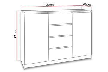Skänk Eminger - Vit - Förvaring - Förvaringsmöbler - Sideboard & skänk