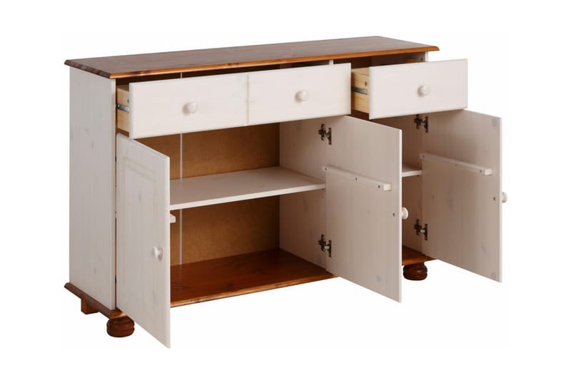 Skänk Estinne 118 cm - Vit|Brun - Förvaring - Förvaringsmöbler - Sideboard & skänk