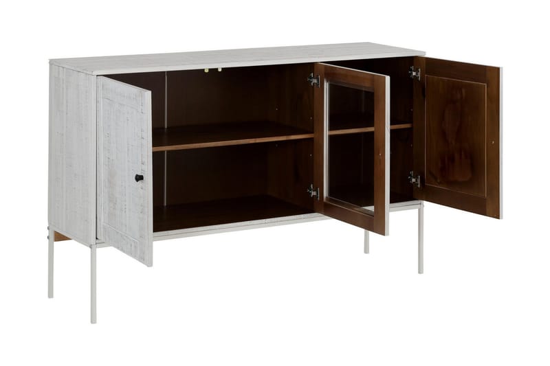 Skänk Franja 130 cm - Beige|Vit - Förvaring - Förvaringsmöbler - Sideboard & skänk