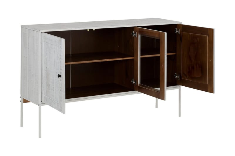 Skänk Franja 130 cm - Beige|Vit - Sideboard & skänk