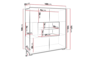 Skänk Frick 100 cm - Svart - Förvaring - Förvaringsmöbler - Sideboard & skänk