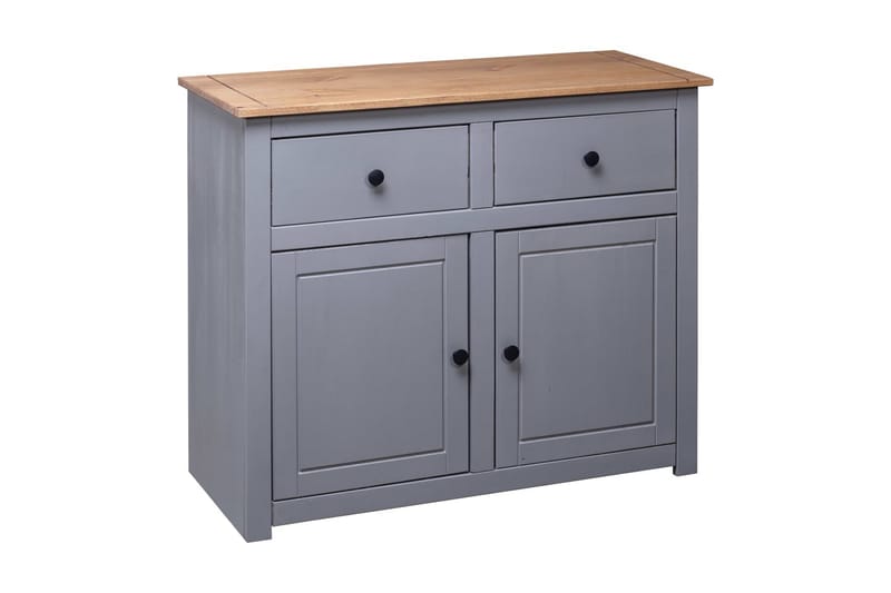 Skänk grå 93x40x80 cm massiv furu panama - Sideboard & skänk