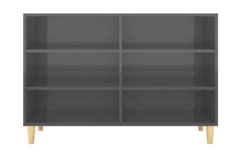 Skänk grå högglans 103,5x35x70 cm spånskiva - Grå högglans - Sideboard & skänk