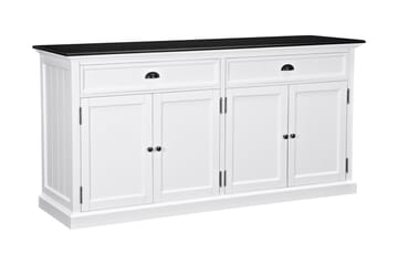 Skänk Hampton 170 cm 4 Dörrar 2 Lådor - Vit|Svart - Förvaring - Förvaringsmöbler - Sideboard & skänk