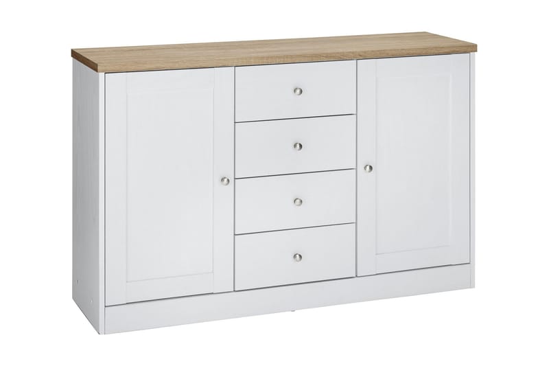 Skänk Heidny 120 cm - Vit|Brun - Sideboard & skänk