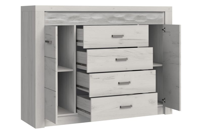 Skänk Indianapolis 137x42x104 cm - Beige|Brun - Förvaring - Förvaringsmöbler - Sideboard & skänk
