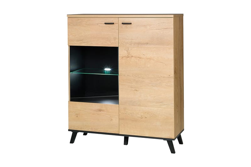 Skänk John 101x40x121 cm - Beige/Svart - Sideboard & skänk