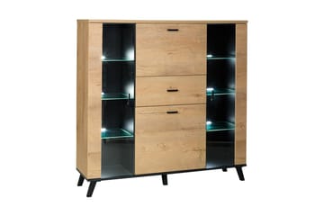 Skänk John 131x40x131 cm - Beige/Svart/Brun - Förvaring - Förvaringsmöbler - Sideboard & skänk