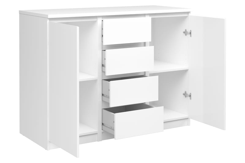 Skänk Lerna 121 cm - Vit Högglans - Sideboard & skänk