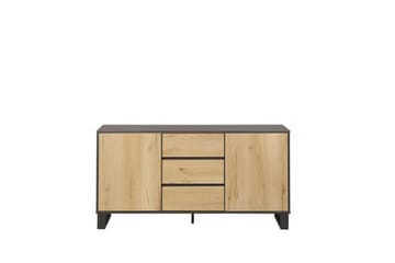Skänk ljusträ/svart ELDA - Trä/natur - Förvaring - Förvaringsmöbler - Sideboard & skänk