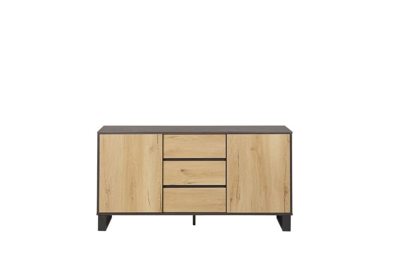 Skänk ljusträ/svart ELDA - Trä/natur - Förvaring - Förvaringsmöbler - Sideboard & skänk