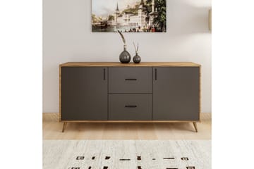 Skänk Lundtorp 160 cm - Brun|Grå - Förvaring - Förvaringsmöbler - Sideboard & skänk