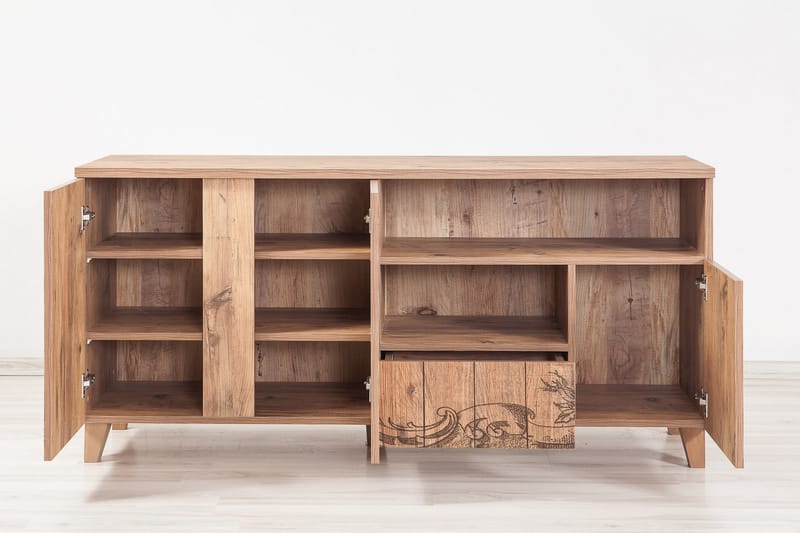 Skänk Masako Blommönstrad - Brun - Sideboard & skänk