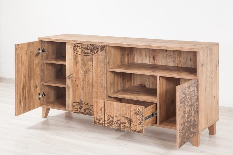 Skänk Masako Blommönstrad - Brun - Sideboard & skänk