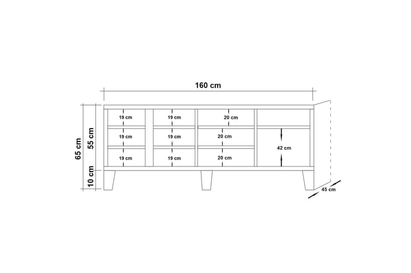 Skänk Masako - Ljusbrun - Sideboard & skänk