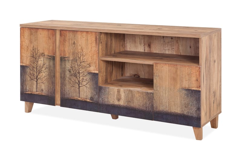 Skänk Masako Trädsilhuett - Brun/Grå - Sideboard & skänk