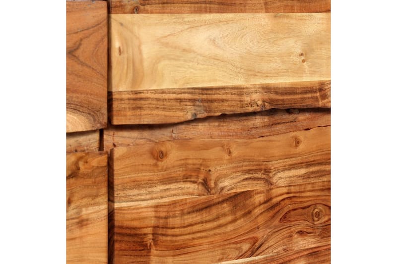 Skänk massivt trä med snidade dörrar 160x40x75 cm - Brun - Sideboard & skänk