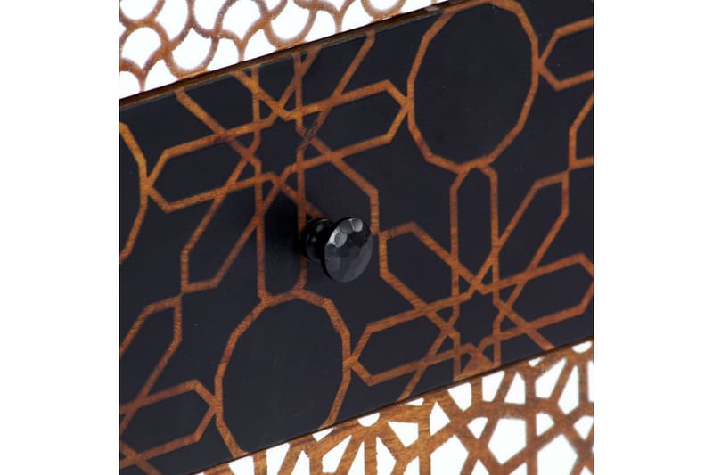 Skänk med mönster 90x30x70 cm massivt mangoträ - Brun - Sideboard & skänk