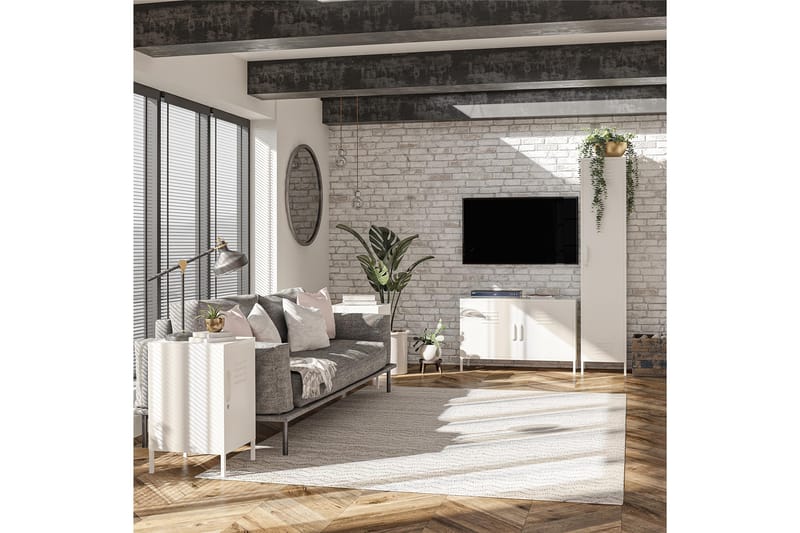 Skänk Mission District 100x40 cm Vit - Dorel Home - Förvaring - Förvaringsmöbler - Sideboard & skänk