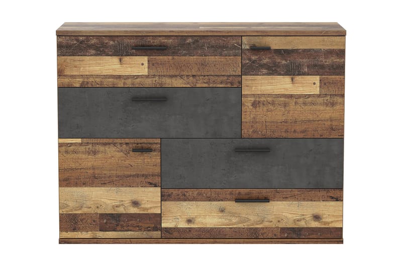Skänk Muex 125x96 cm - Grå|Brun - Förvaring - Förvaringsmöbler - Sideboard & skänk