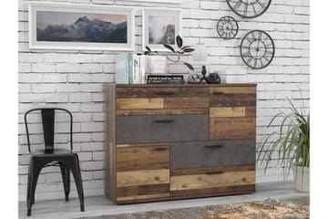 Skänk Muex 125x96 cm - Grå|Brun - Förvaring - Förvaringsmöbler - Sideboard & skänk
