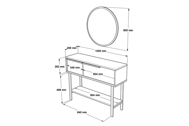 Skänk Muttun 100 cm - Vit - Sideboard & skänk