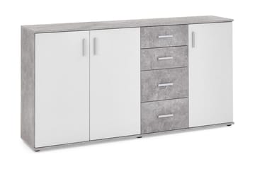 Skänk Nelma 160 cm - Grå|Vit - Förvaring - Förvaringsmöbler - Sideboard & skänk